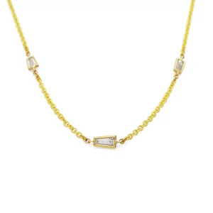 アクセサリー YON Essence Baguette Necklace 0.1 ct Essence Baguette Necklace 0.1ct – YON (ヨン）| 公式